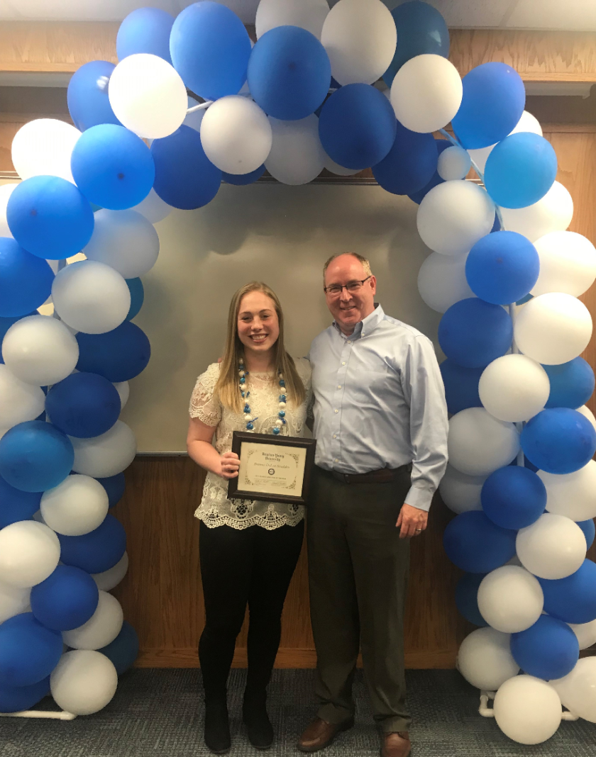 Image of student employee of the year.
