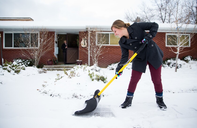 Teen Shoveling