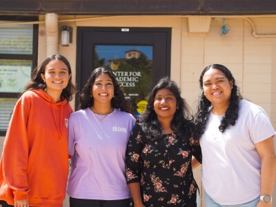A picture of four female students