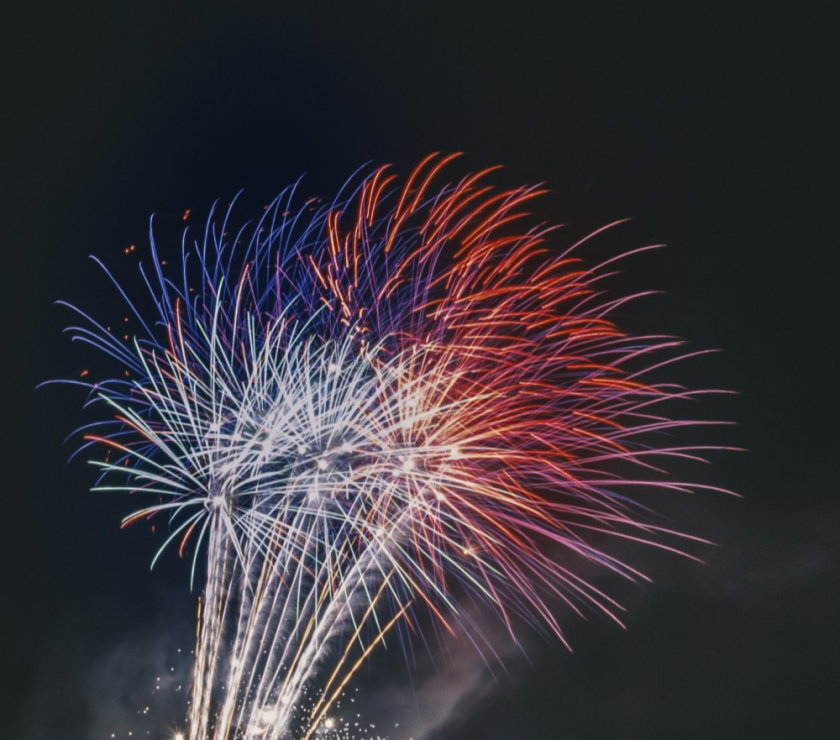 Three fireworks