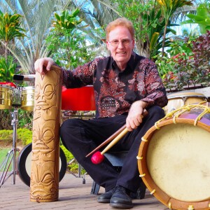 Darren Duerden with music instruments