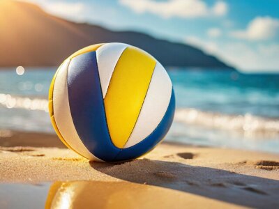 Volleyball on a beach